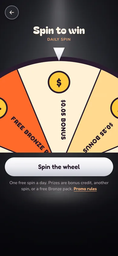 The daily spin wheel